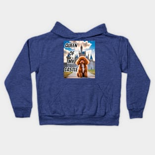 Queen of My Castle Toy Poodle Kids Hoodie